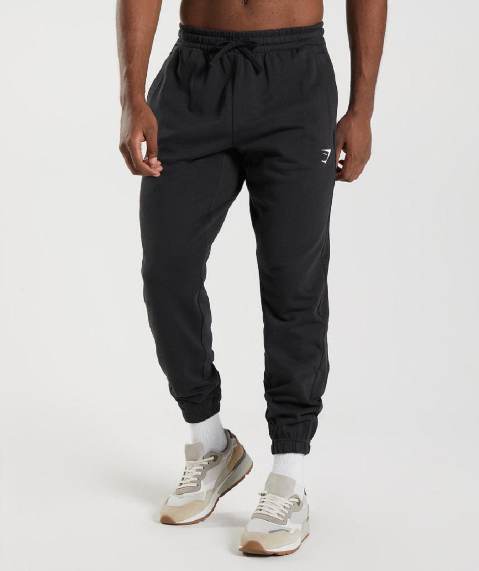 Pantalones Jogger Gymshark Essential Oversized Hombre Negras | CO 3700CTV